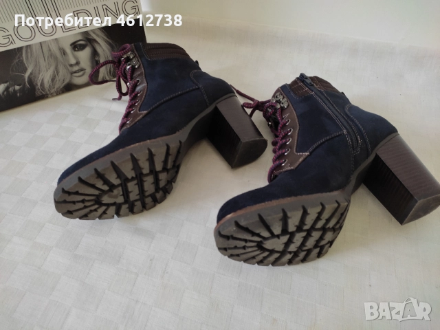 Боти - велур - размер 38 , снимка 3 - Дамски боти - 51937696