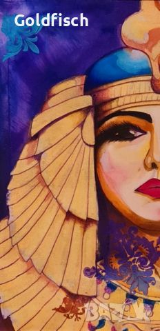 ❤️ Картина "Клеопатра" върху органичен памук, снимка 2 - Картини - 45513670