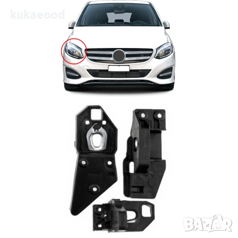 Комплект щипки за захващане на фар Mercedes-B-Class W246, снимка 3 - Части - 54193050