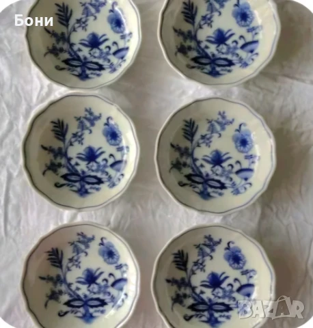 Порцелан от Бавария -- 6 малки чинии, снимка 2 - Чинии - 50678055