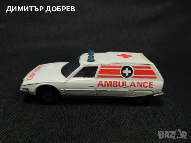 СТАРА РЕТРО МЕТАЛНА КОЛИЧКА MATCHBOX ENGLAND CITROEN CX AMBULANCE, снимка 2 - Колекции - 46444317