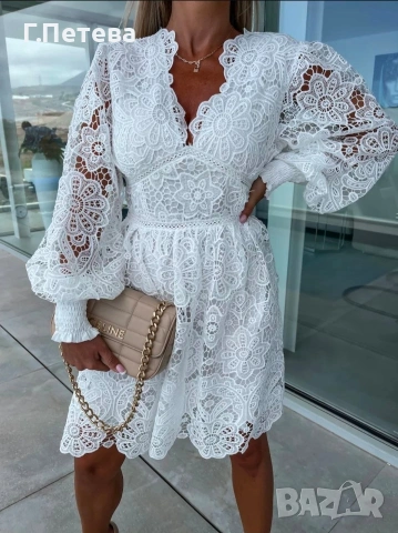 Прекрасна дантелена рокля Универса, снимка 4 - Рокли - 54003329