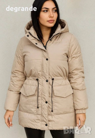 Зимно дамско яке с качулка 
