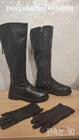 Ботуши от естествена кожа ELIZA , номер 39. 