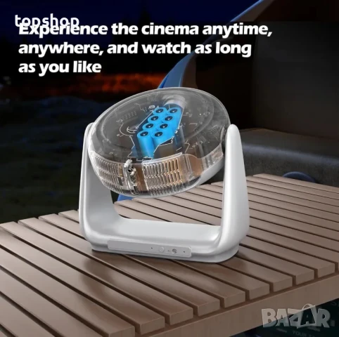 Нов, пълен комплект с мека чанта 4K проектор НА БЪЛГАРСКИ с батерия и Андроид EUARY. Авто фокус..., снимка 4 - Плейъри, домашно кино, прожектори - 50525750