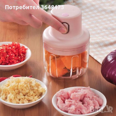 Кухненски мини чопър, снимка 5 - Чопъри и пасатори - 46740347