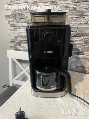 Шварц кафемашина с мелачка Philips Grind & Brew Filter (HD7767/00), снимка 9 - Кафемашини - 50827948