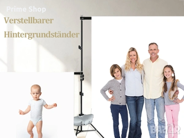 Професионална стойка за фото фон BENOISON 2.6x3м с аксесоари, снимка 10 - Чанти, стативи, аксесоари - 53391192