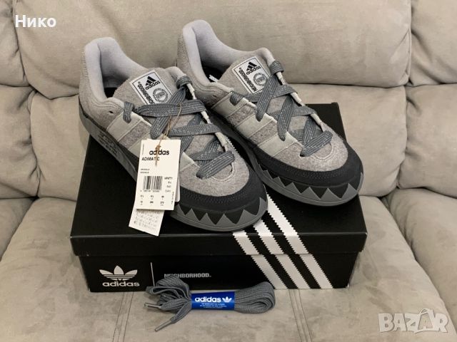 Adidas Neighborhood x Adimatic Charcoal Solid Grey, снимка 7 - Маратонки - 46613465