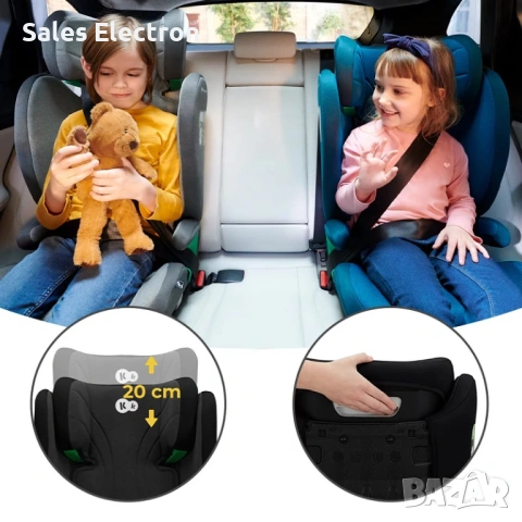 Продавам ново- Столче за кола Kinderkraft Junior fix 2 i-size, Graphite black, i – Size , снимка 5 - Столчета за кола и колело - 54167779