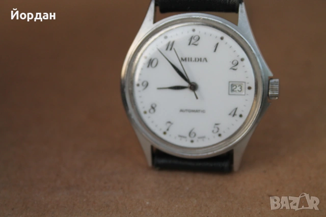 Швейцарски автоматичен мъжки часовник ''Mildia'' , снимка 8 - Мъжки - 53711083