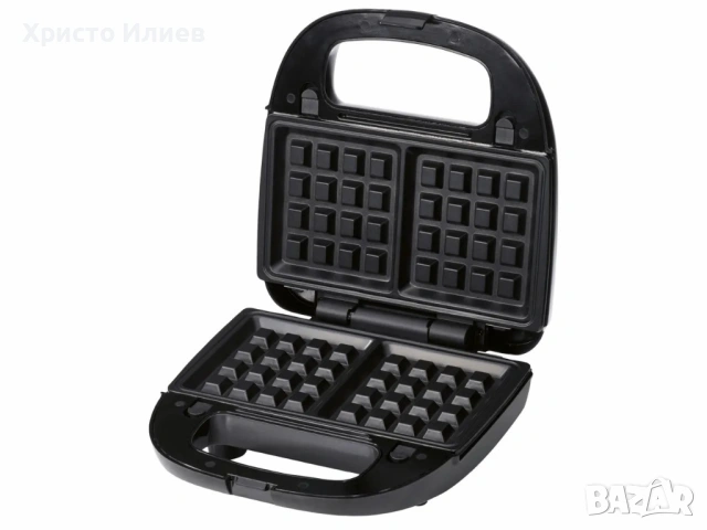 Тостер за сандвичи Гофретник 3 в 1 3 сменяеми плочи SilverCrest черен 750 W, снимка 5 - Тостери - 54023649