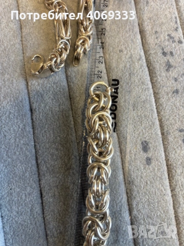 Сребърна гривна 58.7гр 925, снимка 3 - Гривни - 54172195