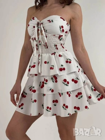 рокля с череши , снимка 6 - Рокли - 51579443