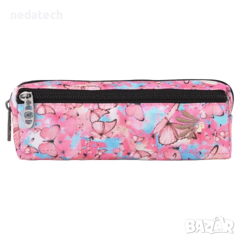 Ученически несесер 15NF36 пеперуда, Розов, 21x7x7см.