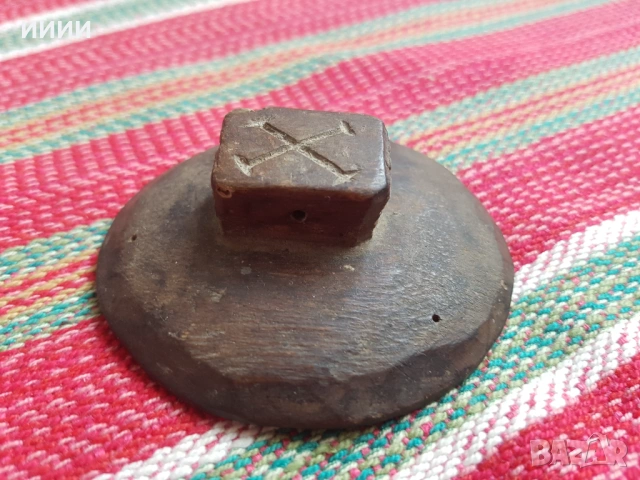 Печат просфора HIKA ISXS , снимка 2 - Антикварни и старинни предмети - 53910194