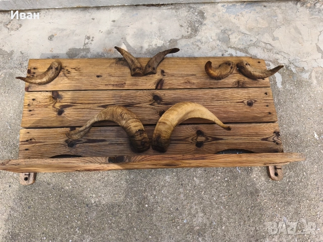 Стара закачалка с рога , етно закачалка , снимка 6 - Антикварни и старинни предмети - 54007859