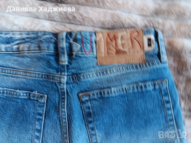 Дънкови къси панталони 26 размер, снимка 2 - Панталони - 50344269