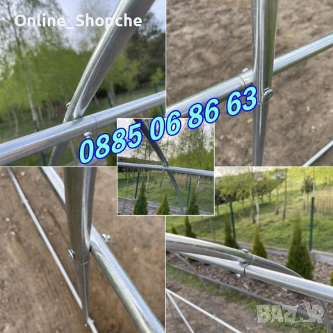 Тунелна оранжерия с размери 4х2.50х2 метра, оранжерия тунелна, снимка 3 - Оранжерии - 53710128