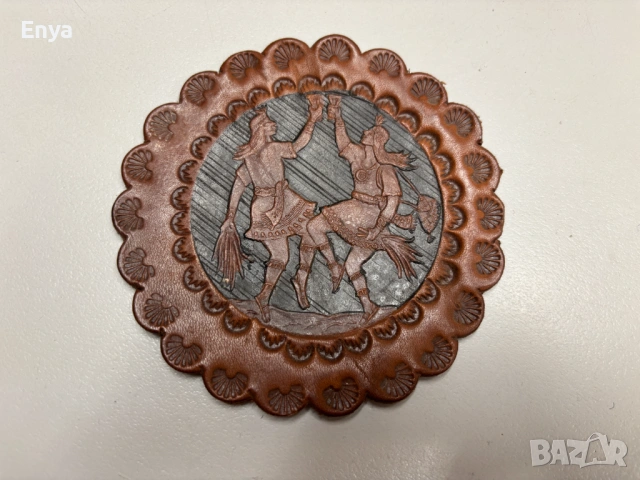 Кожени подложки за чаши от Перу - 5 бр. - за колекционери, снимка 6 - Антикварни и старинни предмети - 53743717