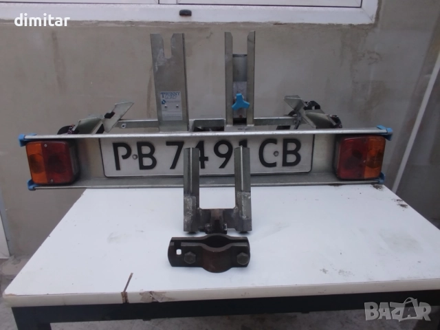 Багажник за теглична автомобил за 2 броя велосипеди