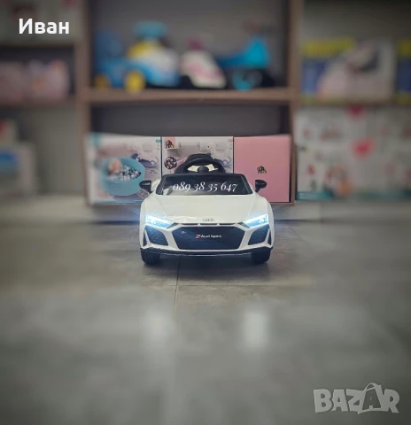 ТОП ЦЕНА!НОВО!Акумулаторна кола Audi R8 с 12V батерия,меки гуми,USB, снимка 5 - Детски велосипеди, триколки и коли - 51361741