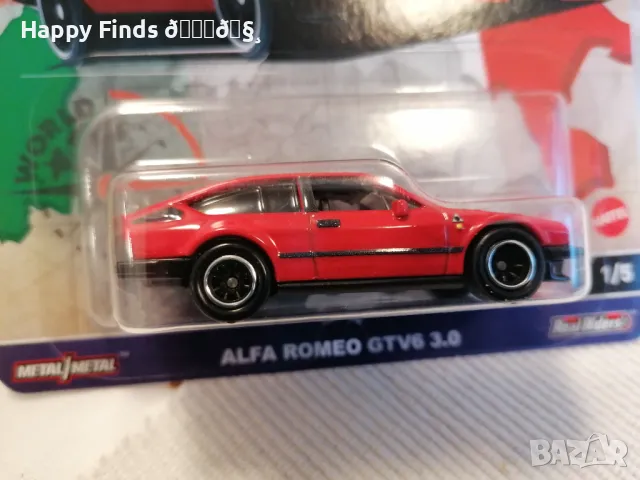 💕🧸 Hot Wheels Alfa Romeo GTV6 3.0 World Tour Set, снимка 2 - Колекции - 47232376