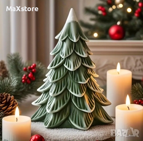 3D Грамадна елха Силиконов молд форма за свещи гипс сапун смола , снимка 2 - Форми - 52103643
