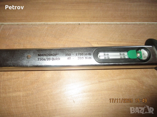 STAHLWILLE MANOSKOP 730a/20 Quick - MADE IN GERMANY - 1/2" PROFI Динамометричен Ключ 40 - 200 Nm !!!, снимка 3 - Гедорета - 52619099