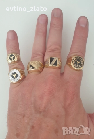 ЗЛАТНИ МЪЖКИ ПРЪСТЕНИ 14К. ПР.585- , снимка 2 - Пръстени - 22955993