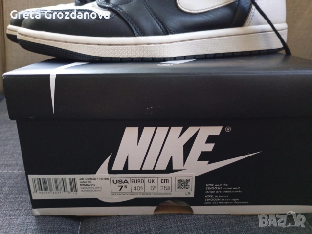 Nike air Jordan 1 high оригинални кецове с оригинална кутия , снимка 5 - Ежедневни обувки - 53123548