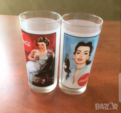 Колекционерски  две чаши на Кока Кола  Coca Cola 2002 за ценители 