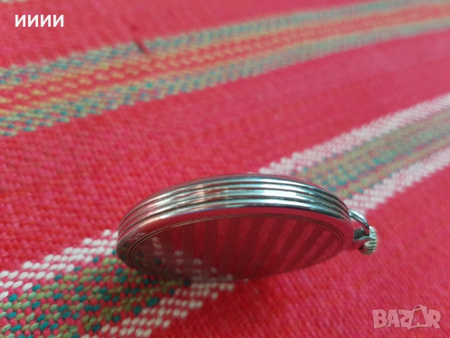 Джобен часовник Молния 1955г, снимка 3 - Антикварни и старинни предмети - 53617214