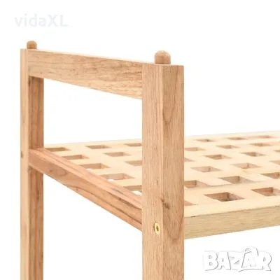 vidaXL Етажерка за обувки, орехово дърво масив, 69x26x40 cм(SKU:247102), снимка 3 - Други - 49418636