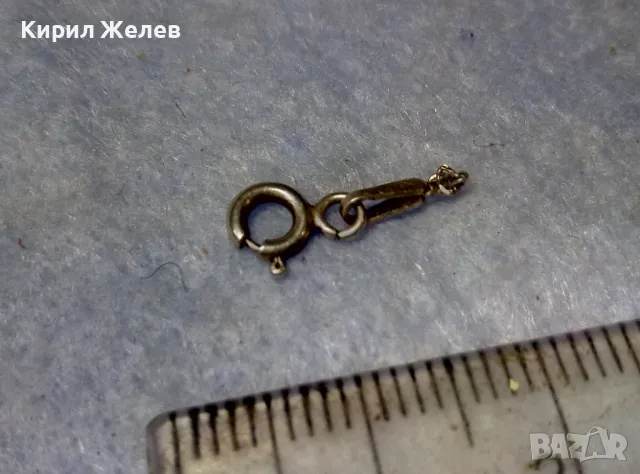 СТАРА СРЕБЪРНА ЗАКОПЧАЛКА СРЕБРО 925 ITALY КАРАБИНКА За КОЛИЕ ГРИВНА ВЕРИЖКА 49934, снимка 4 - Други - 49517742