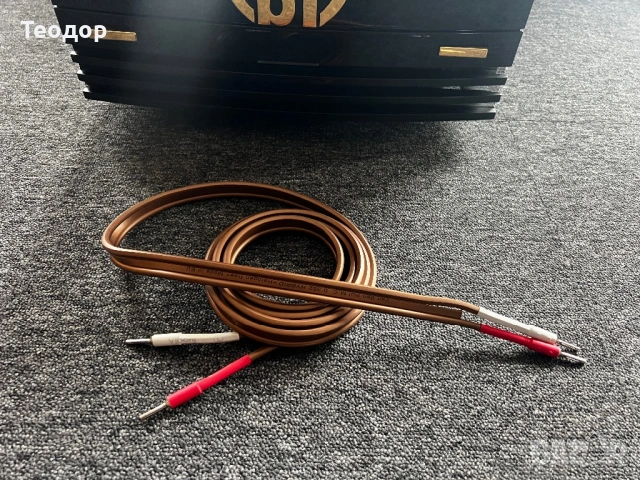 КАБЕЛ ЗА ТОНКОЛОНИ VAN DEN HUL D-352 +VIBORG VB401S BANANA КОНЕКТОР 8броя СЪС СРЕБЪРНО ПОКРИТИЕ