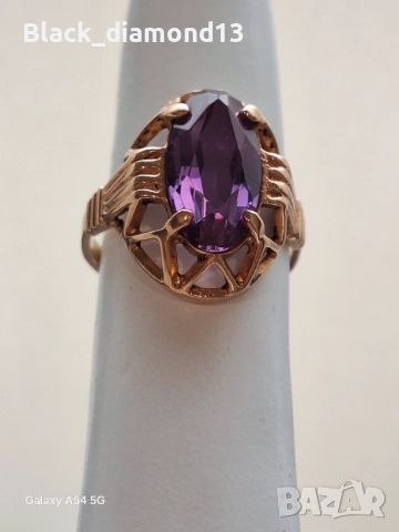 Златен Руски пръстен, снимка 3 - Пръстени - 52823859