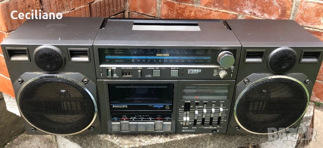 Рядък радиокасетофон Philips D 8543 Compo, снимка 2 - Радиокасетофони, транзистори - 54200736