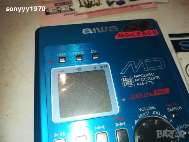 AIWA AM-F75 MINIDISC-MADE IN JAPAN 0510241848, снимка 6 - Ресийвъри, усилватели, смесителни пултове - 47474366