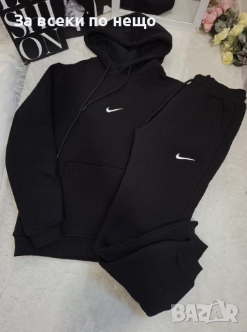 Nike Дамски Черен Ватиран Спортен Комплект🔝Дамски Спортен Екип В Черен Цвят Найк Код BS-113, снимка 4 - Спортни екипи - 52347643