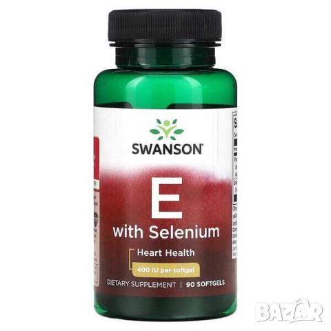 Swanson Витамин E със селен, 400 IU, 90 дражета, снимка 1 - Хранителни добавки - 45935666