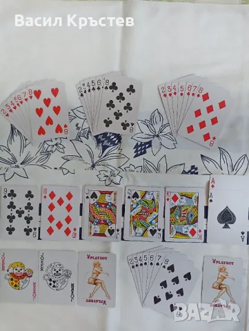 ROCOCO карти за игра - ГДР, Playboy, Bee №99 USA, Руски, - Зарове за игра, - Стари реклами от ПТ