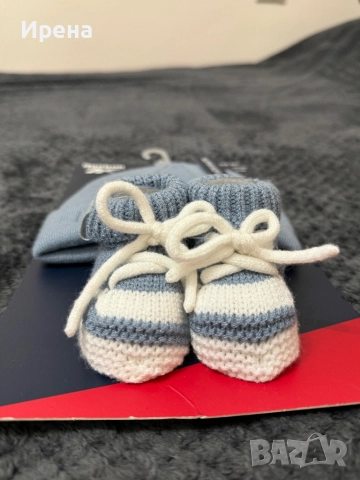 Бебешки комплекти (шапки +чорапки) тип терлички, снимка 17 - Бебешки шапки - 52381733