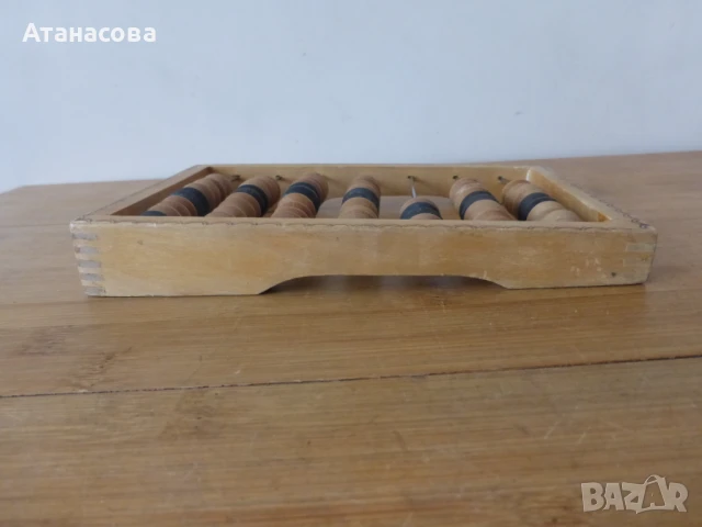 Дървено сметало с пирография 1970 г, снимка 6 - Антикварни и старинни предмети - 50564994