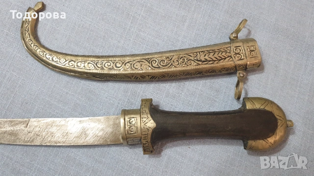 Старинен ритуален нож ,кумая,кама,кинжал, снимка 3 - Антикварни и старинни предмети - 53053274