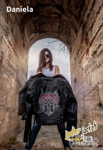 Намалено!!! Кожено яке Dirty12 Wing Skull ръчна изработка Германия 