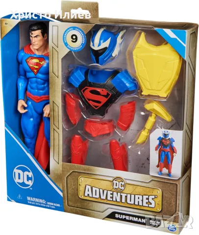 Фигура Супермен 30см с брониран костюм DC Superman Adventures, снимка 8 - Фигурки - 47202890