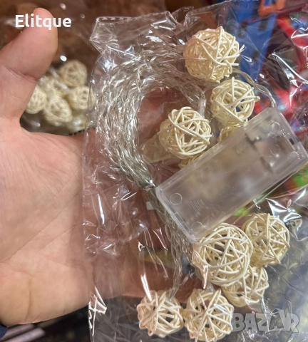 Коледни лампички декорация – крушки с батерии 10 броя "1 цвят ,като на снимките", снимка 18 - Декорация за дома - 52787568