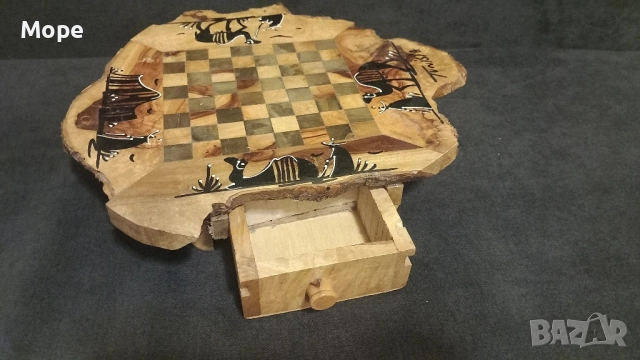 Дървена дъска за шах , снимка 3 - Шах и табла - 52471746