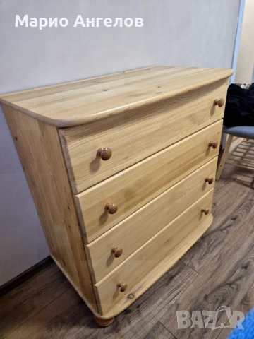 Скрин от масивно дърво с 4 чекмеджета - отличен!", снимка 2 - Скринове - 54044411